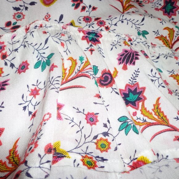 NWOT ANANDAS COLLECTION Hi-Lo Floral Sundress XL Smocked Bodice Ruffle Shoulder - Picture 13 of 13